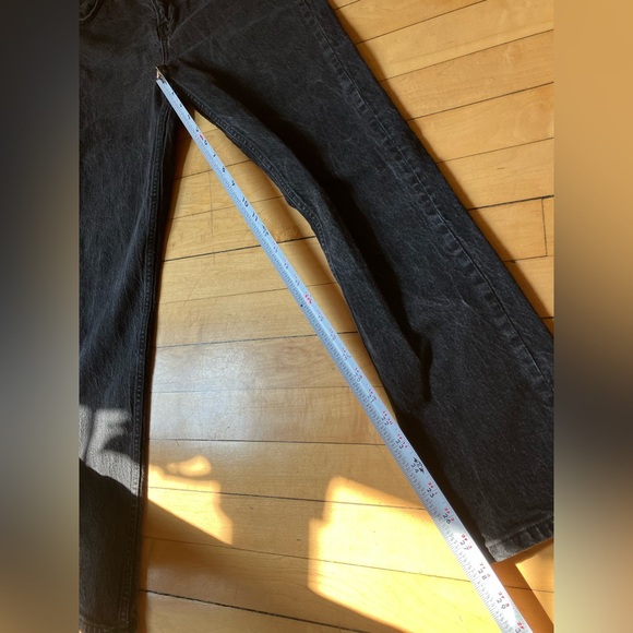 Reformation Liza Ultra High Rise Straight Jeans in Faded Black - Picture 10 of 11